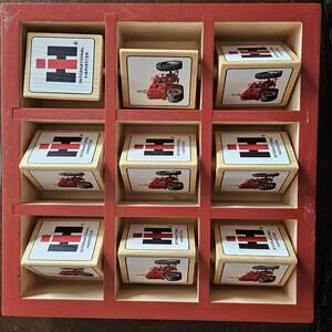 McCormick Farmall Wooden Tic Tac Toe Game Rare Collectible Tractor Barn Farm Toy